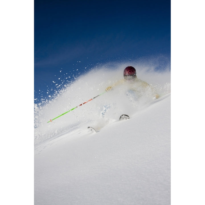 Downhill Skier In The Backcountry Of Alyeska Resort Southcentral Alaska Winter Poster Print by Simon Evans / Design Pi Image 2