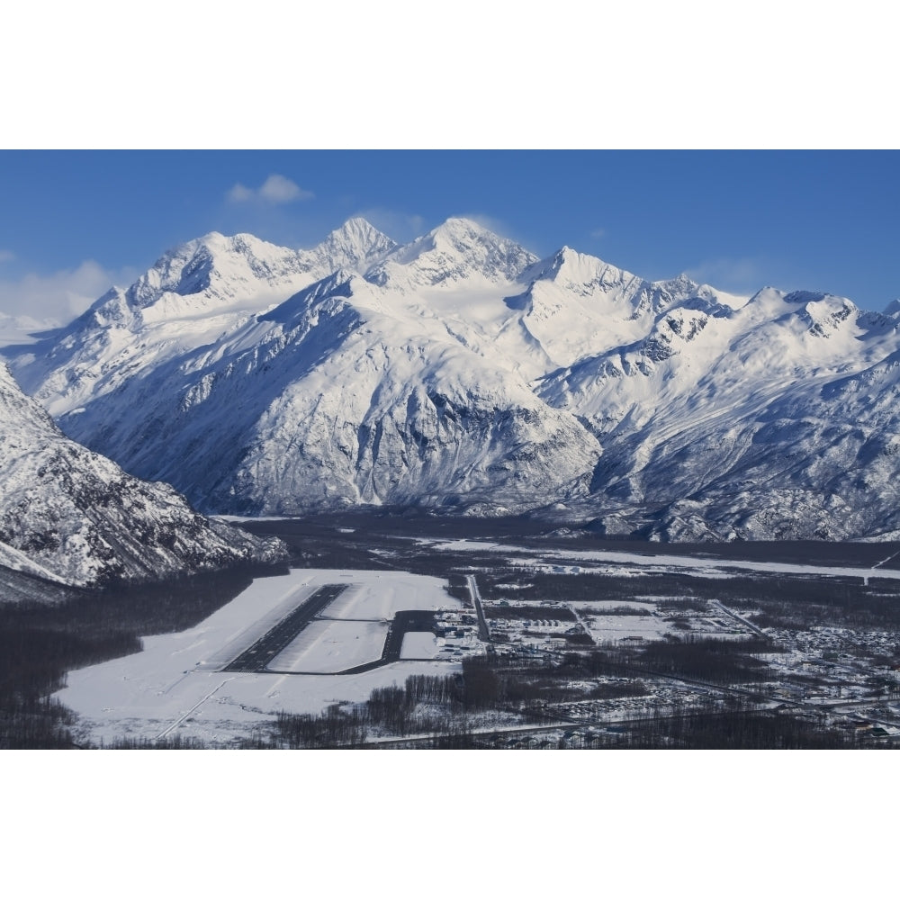 Aerial View Of Valdez Alaska During Early Spring Poster Print Image 1