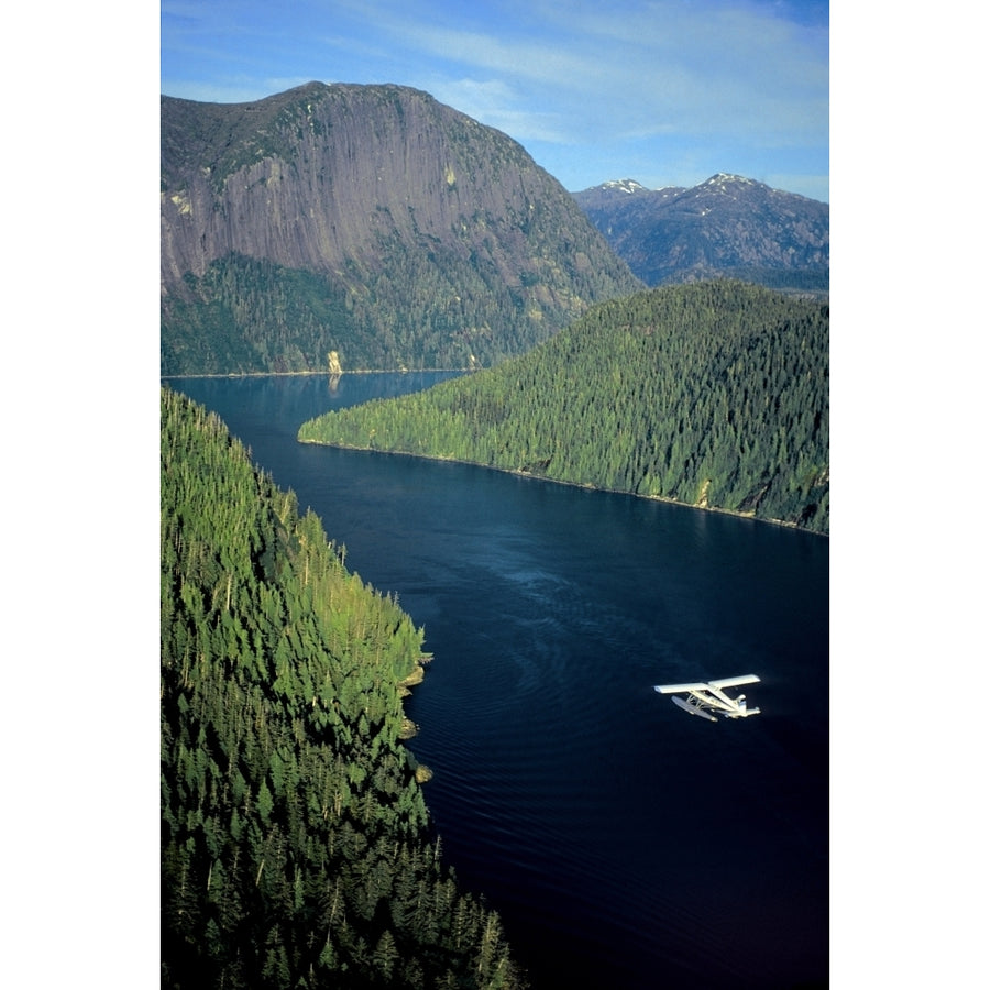 Aerial View Of Float Plane Flying Over Misty Fjords Punchbowl In Southeast Alaska During Summer Print Image 1