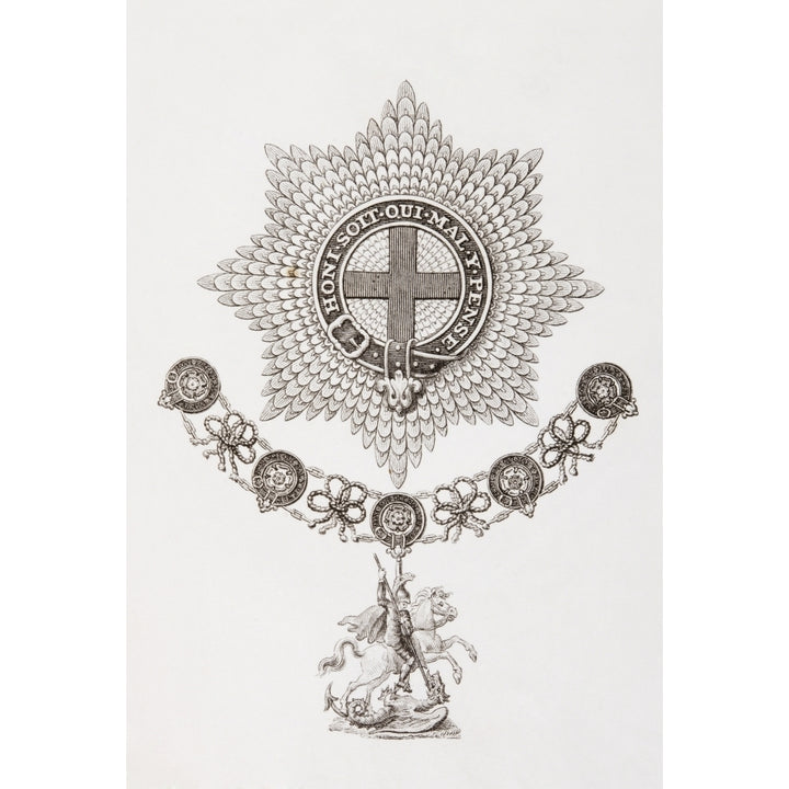 Star Collar And Badge Of The Order Of The Garter. From The Cyclopaedia Or Image 2