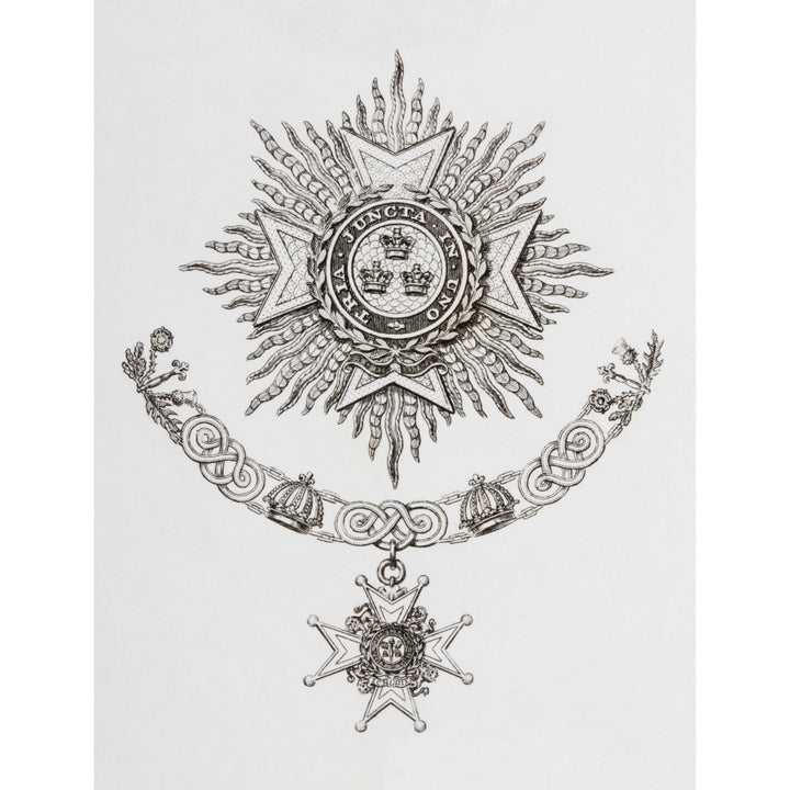 Star Collar And Badge Of A Military Knight Grand Cross Of The Order Of The Bath From The Cyclopaedia Or Universal Dict 1 Image 1