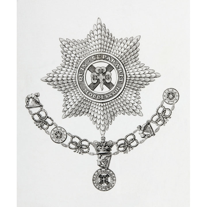 Star Collar And Badge Of The Order Of St. Patrick. From The Cyclopaedia Or Image 1