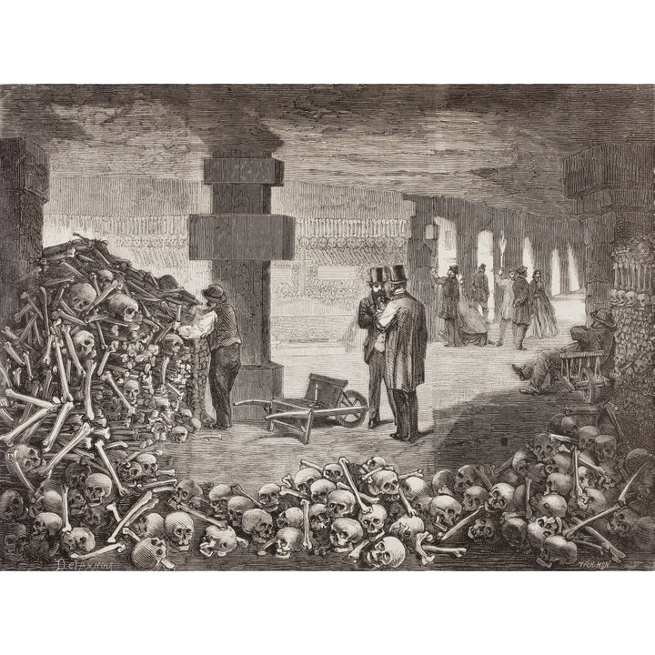 The Catacombs Of Paris Or Catacombes De Paris Paris France In The Mid 19Th Image 1