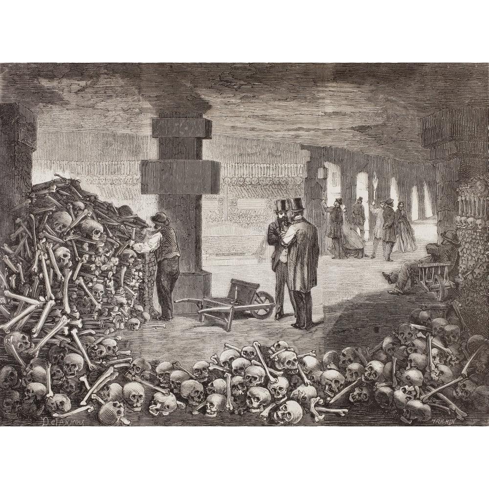 The Catacombs Of Paris Or Catacombes De Paris Paris France In The Mid 19Th Image 2