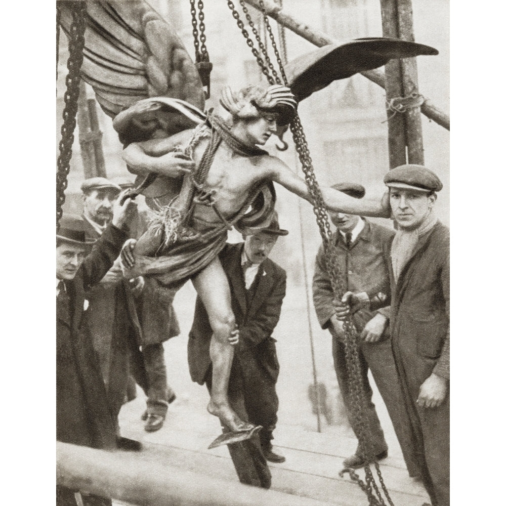 The Removal Of The Statue Of Eros From Piccadilly Circus London England In 1925 During The Reconstruction Of The Under 2 Image 2