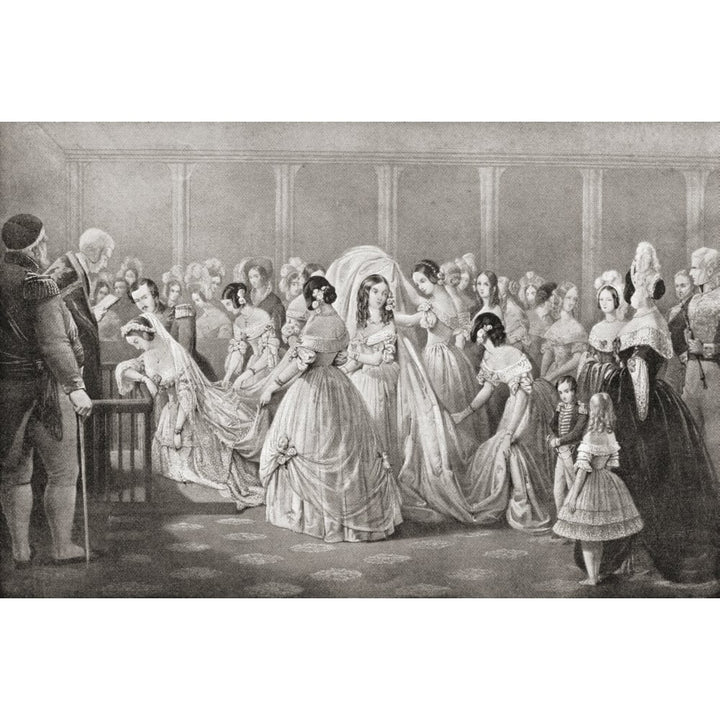 The Wedding Of Queen Victoria And Prince Albert In 1840. From The Strand Magazine Published 1897. Poster Print Image 1