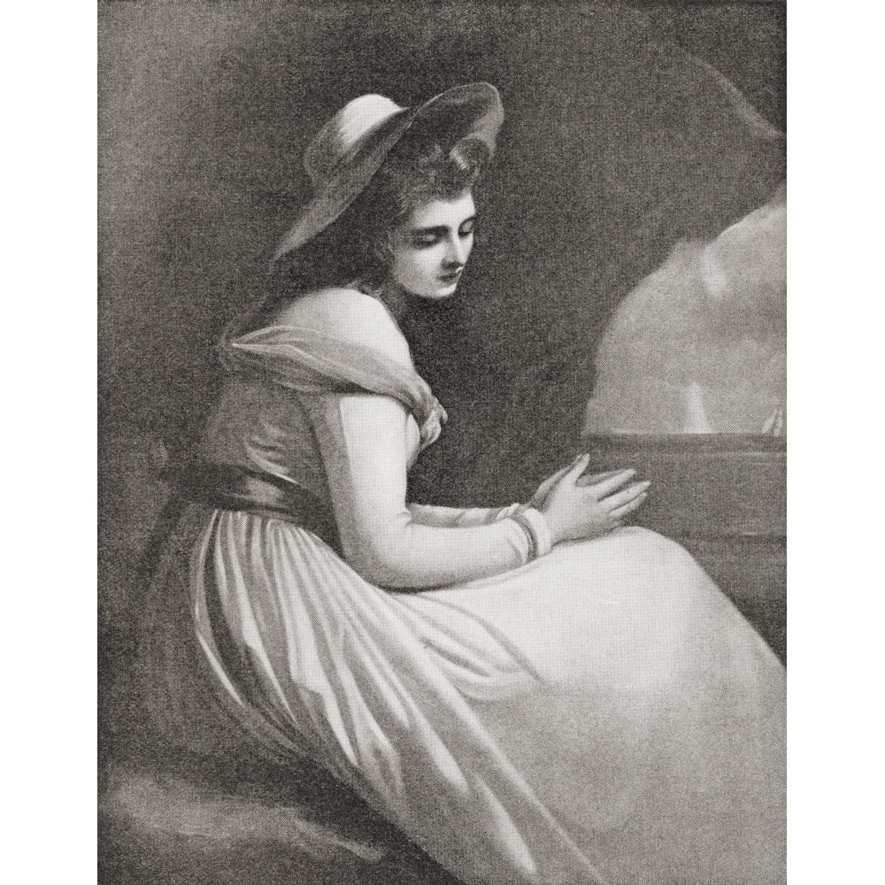 Emma Lady Hamilton 1765 - 1815. Mistress Of Lord Nelson. From The Strand Magazine Published 1897. Print Image 2