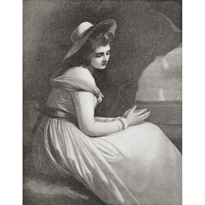 Emma Lady Hamilton 1765 - 1815. Mistress Of Lord Nelson. From The Strand Magazine Published 1897. Print Image 1