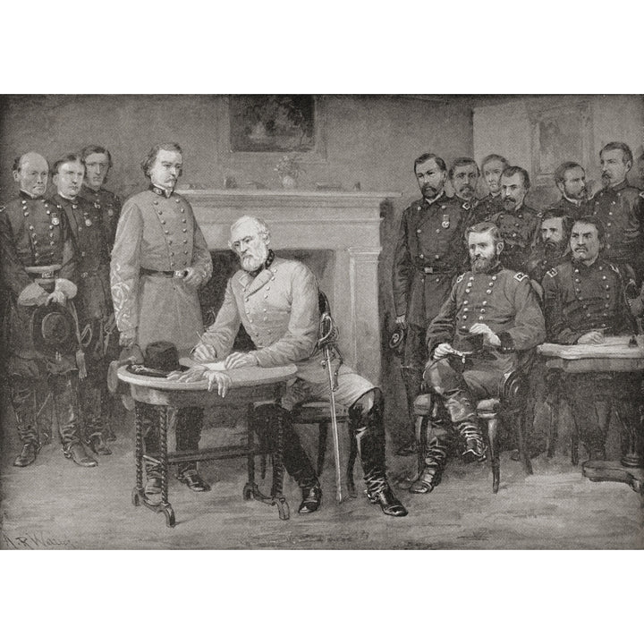 The Surrender Of General Lee To General Grant At Appomattox Courthouse Image 1