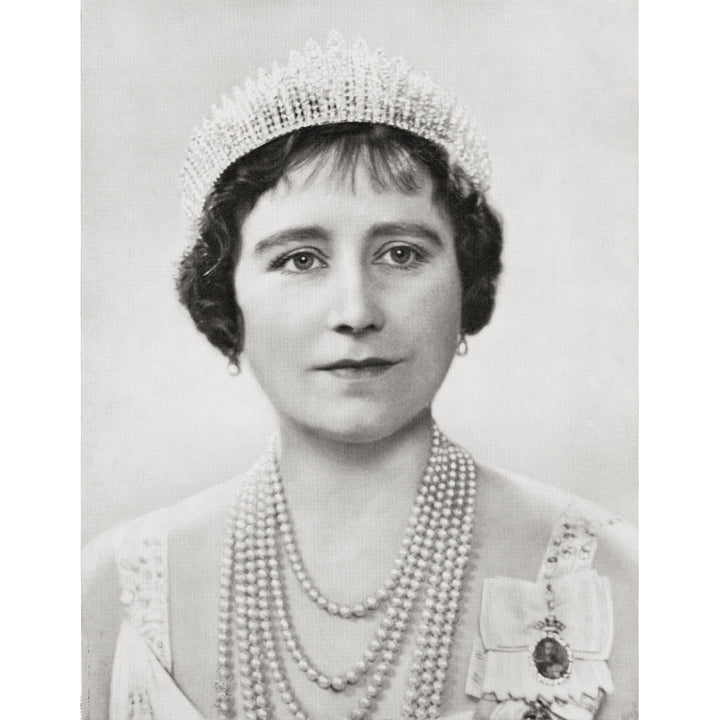 Queen Elizabeth The Queen Mother. Elizabeth Angela Marguerite Bowes-Lyon 1900 Poster Print Image 1