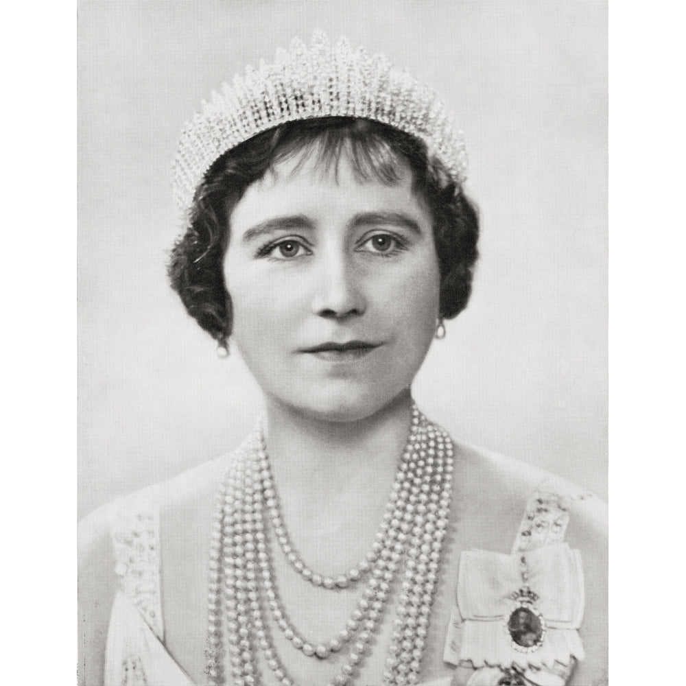 Queen Elizabeth The Queen Mother. Elizabeth Angela Marguerite Bowes-Lyon 1900 Poster Print Image 2