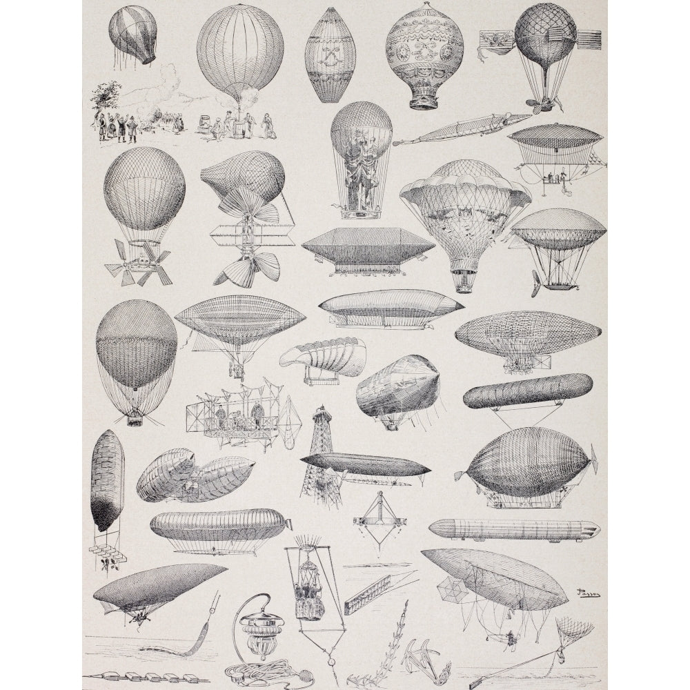 Hot Air Balloons Throughout History Starting With The Montgolfier Brothers Balloon Of 1783 At Top Left And Ending With M Image 2