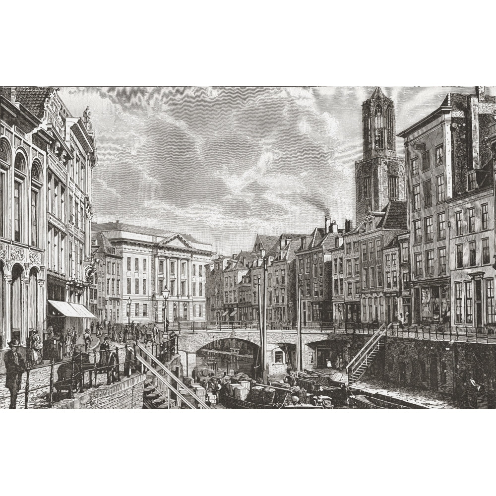 The Oudegracht Utrecht The Netherlands In The 19Th Century. From Pictures From Image 1