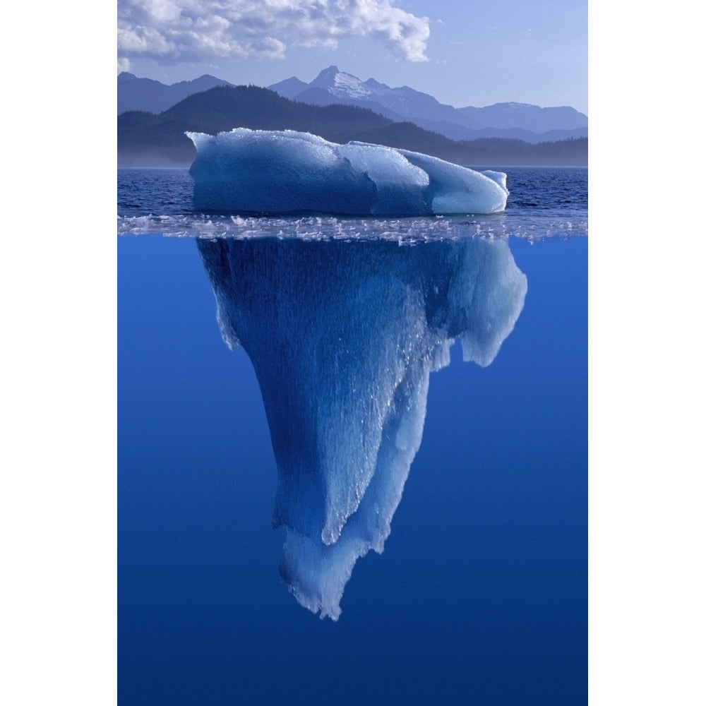 View Of An Iceberg Above And Below The Surface Of The Water Poster Print Image 2