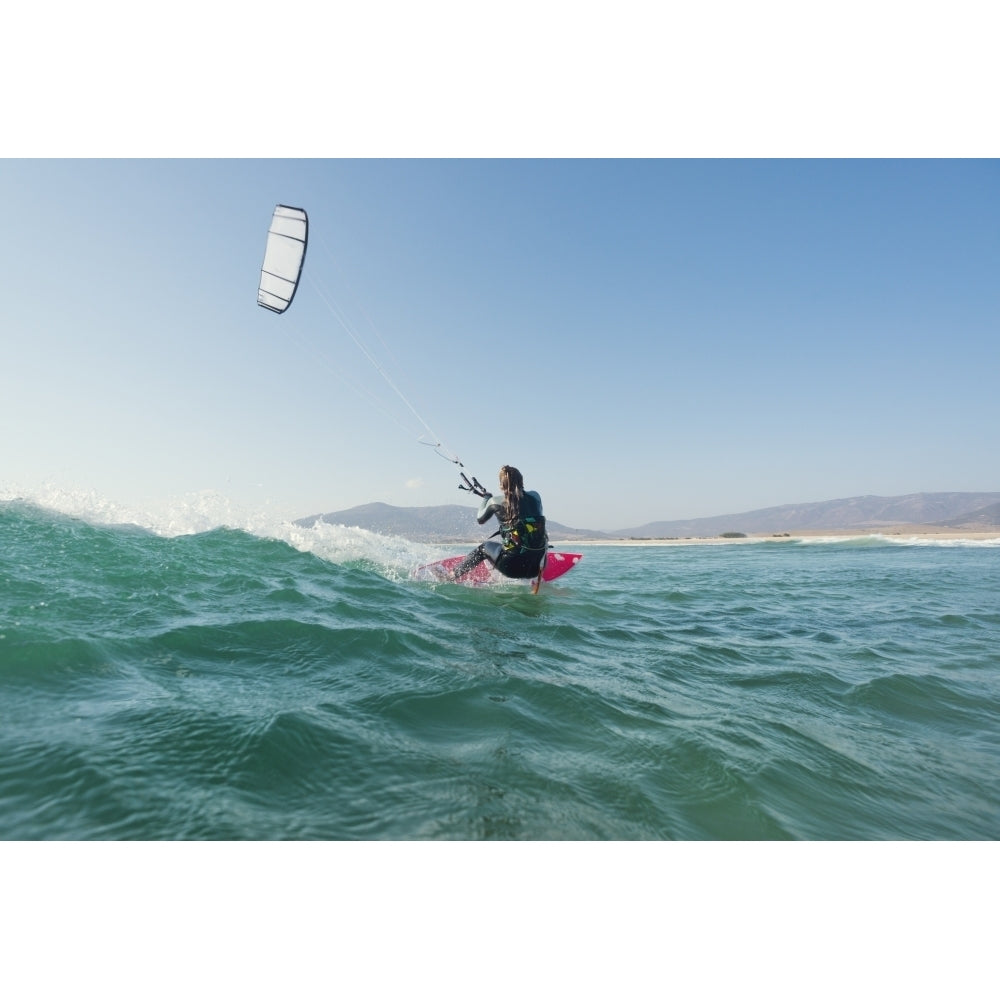 Kitesurfing; tarifa cadiz andalusia spain Poster Print Image 2