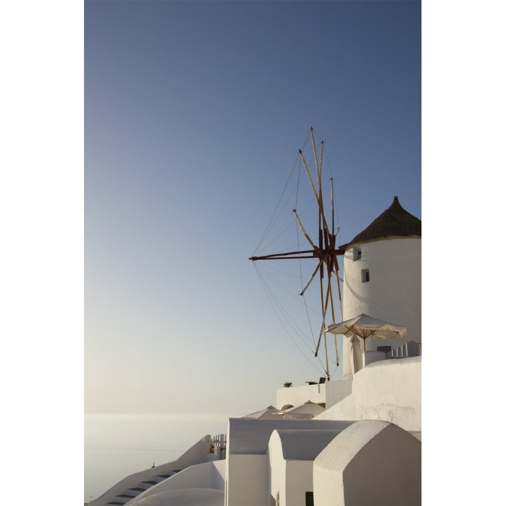 Greece Windmill; Oia Poster Print Image 1