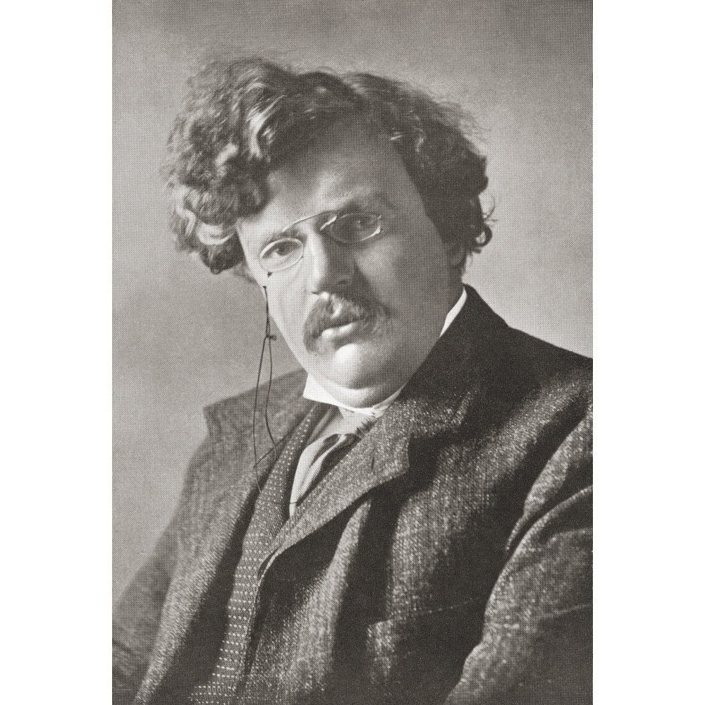 Gilbert Keith Chesterton 1874 ? Poster Print Image 2