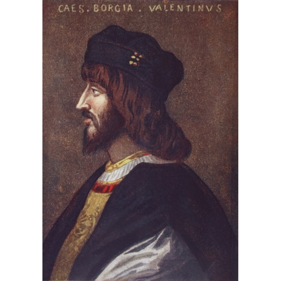 Portrait Of Cesare Borgia 1475 Or 1476 - 1507 From The Life Of Cesare Borgia Image 1