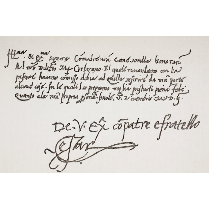 Autograph Letter Of Cesare Borgia 1475 Or 1476 - 1507 To Isabella Gonzaga From The Life Of Cesare Borgia By Rafael Sab 1 Image 2