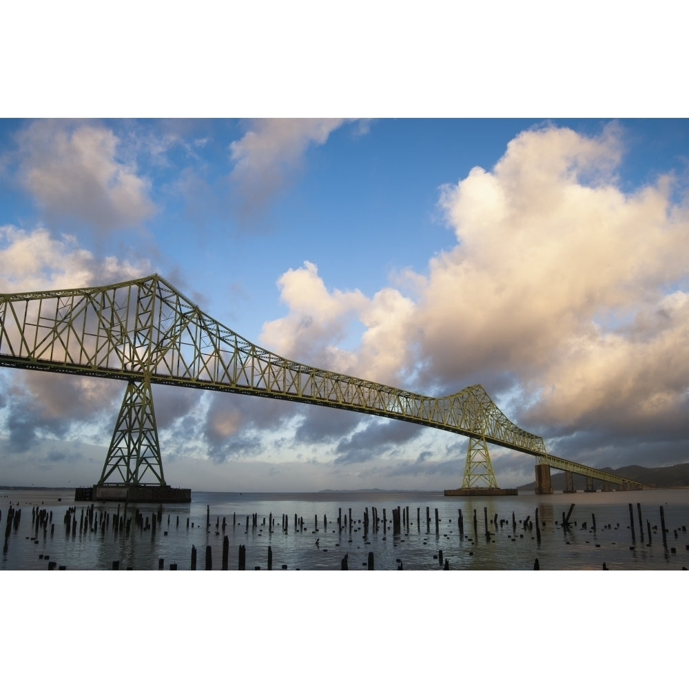 The Astoria-Megler Bridge US Highway 101 spans the Columbia River at Astoria; Astoria Oregon United States of Americ Image 2