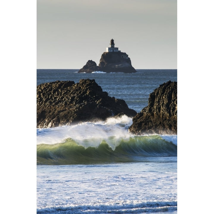 Waves breaking at Ecola State Park; Oregon United States of America Poster Print by Robert L. Potts / Design Pics Image 1