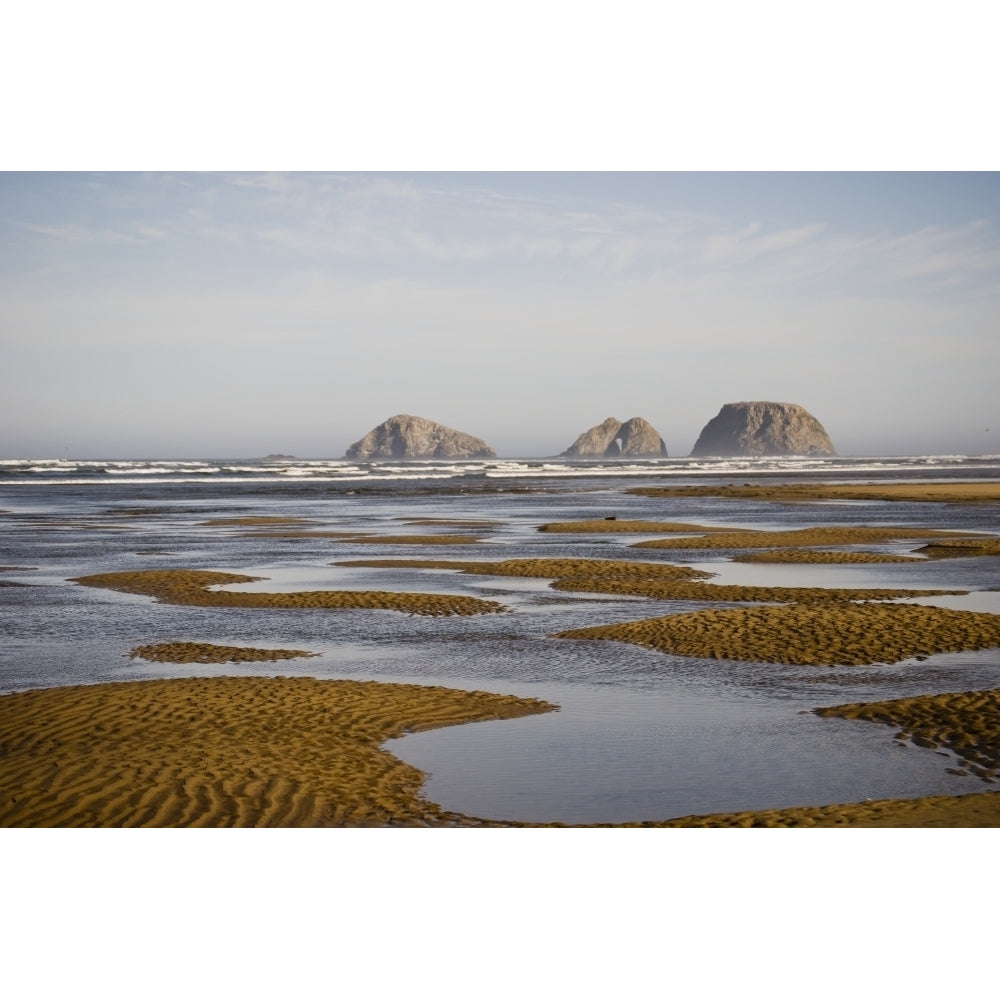 Three Arch Rocks are viewed from the mouth of Netarts Bay; Netarts Oregon United States of America Poster Print by Rob Image 2