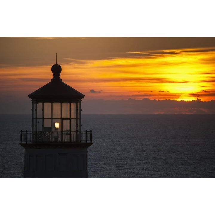 A sunset at North Head Lighthouse; Ilwaco Washington United States of America Poster Print by Robert L. Potts / Design Image 1