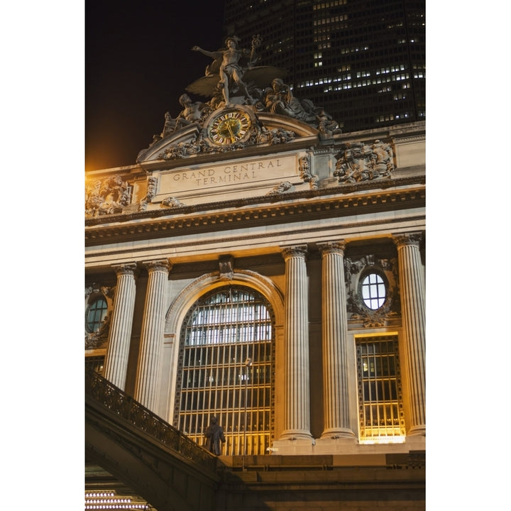 Grand Central Terminal at night; York City York United States of America Poster Print Image 1