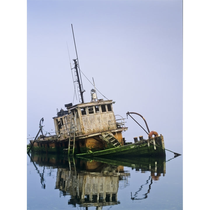 A derelict boat decays at Gold Beach; Oregon United States of America Poster Print by Robert L. Potts / Design Pics Image 2