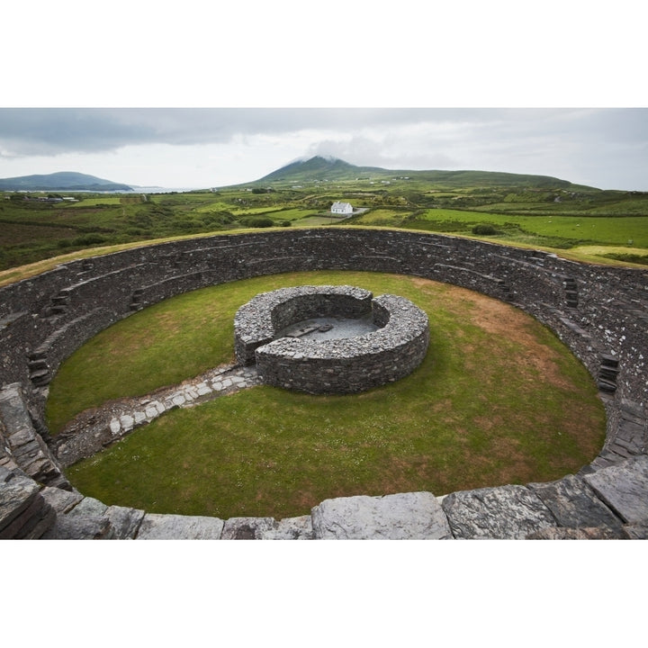 Stone fort Cahergall Iveragh Peninsula Ring of Kerry; County Kerry Ireland Poster Print Image 1