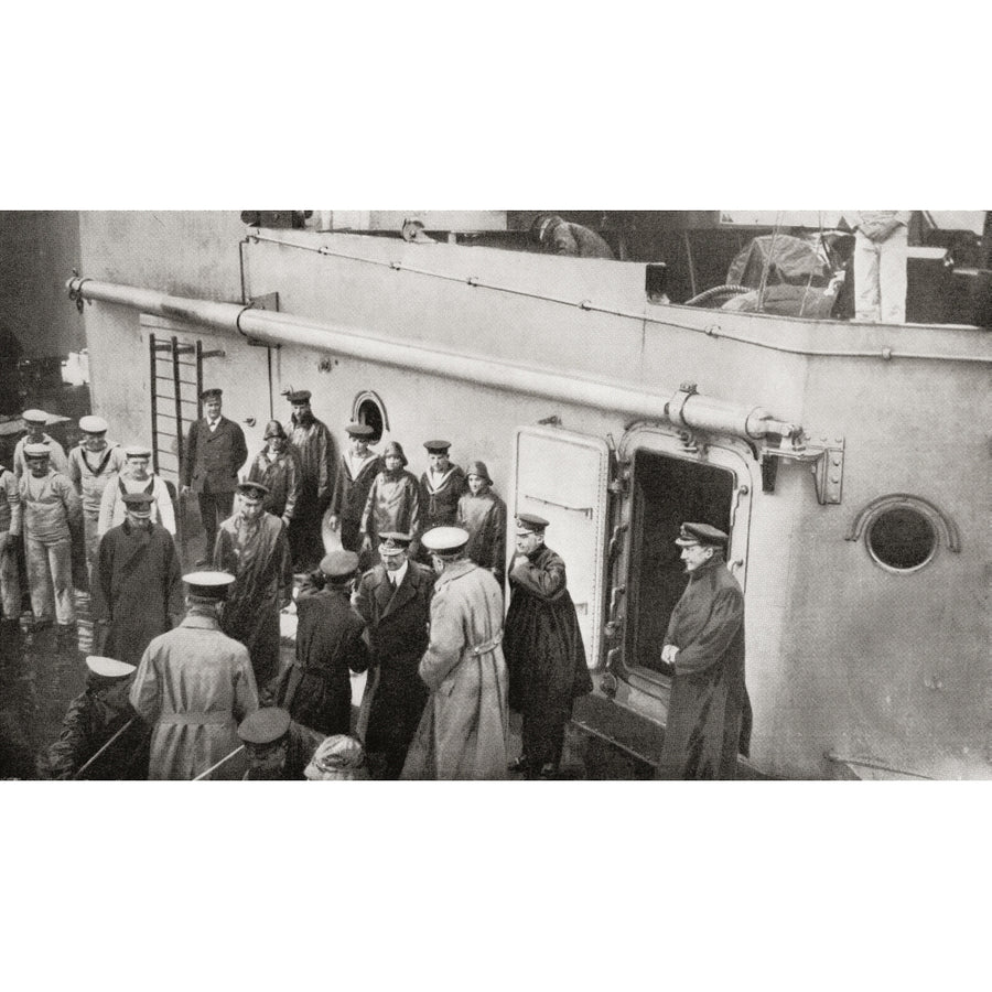 Lord Kitchener boarding HMS Hampshire June 5 1916. Kitchener his staff and Image 1