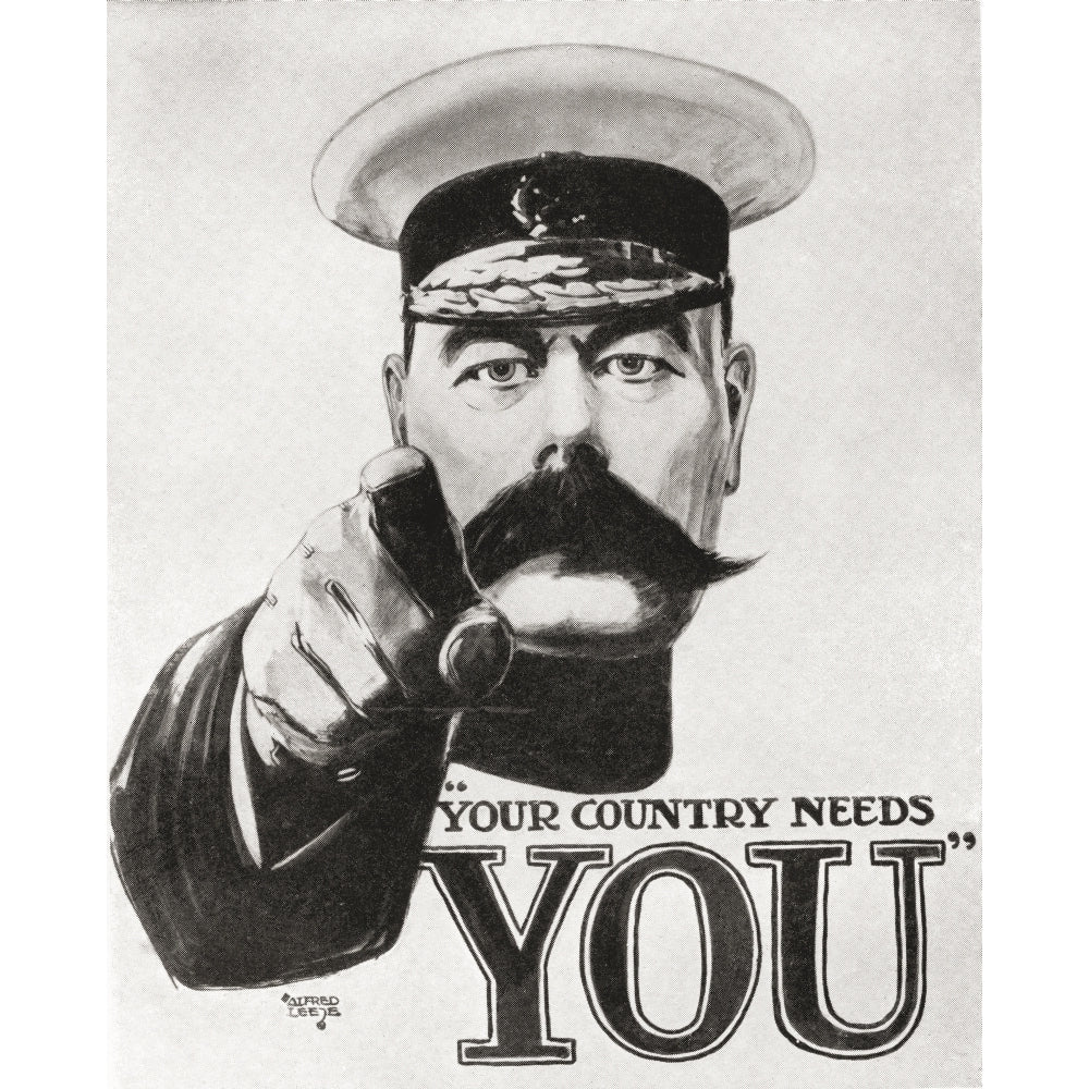 Your Country Needs You Famous Kitchener World War One recruitment From The War Memoirs of David Lloyd George p Image 2