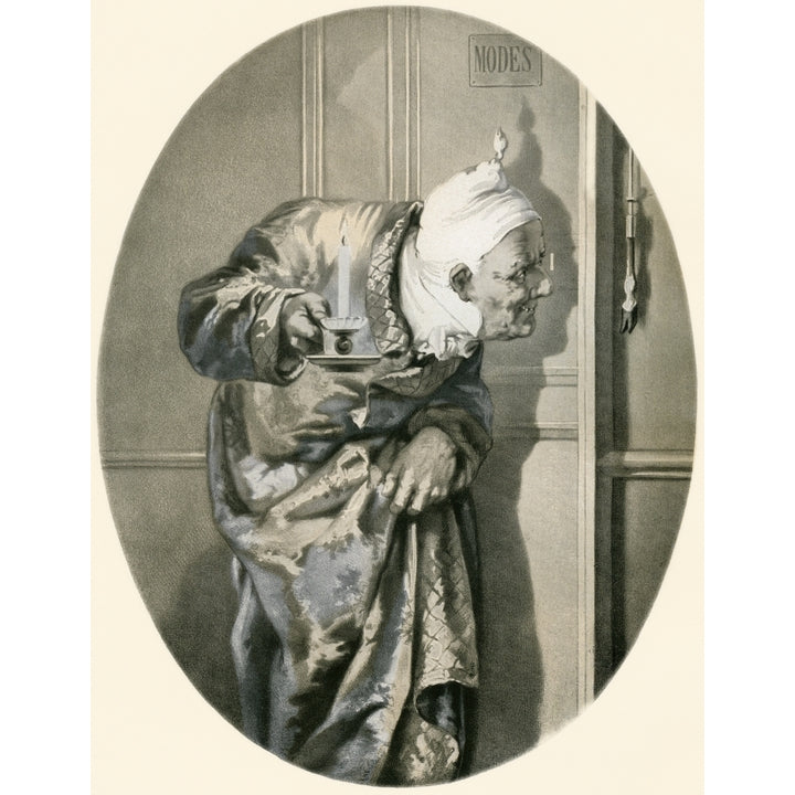 Old man spying through keyhole From Illustrierte Sittengeschichte vom Mittelalter bis zur Gegenwart by Eduard Fuchs pu 1 Image 1