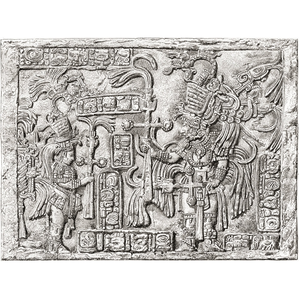 Decorative Lintel from the ancient Mayan city of Yaxchilan Chiapas Mexico. From Am Poster Print Image 2