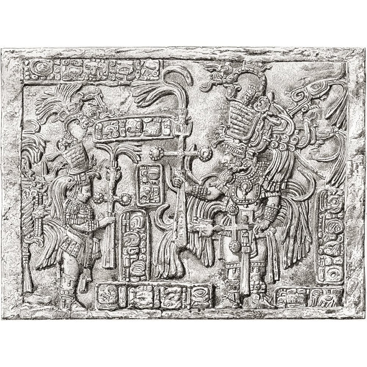 Decorative Lintel from the ancient Mayan city of Yaxchilan Chiapas Mexico. From Am Poster Print Image 1