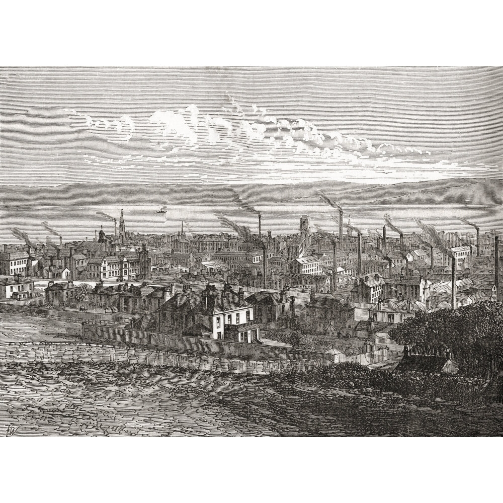 View of Dundee Scotland from The Law in the 19th century when the city had Image 1