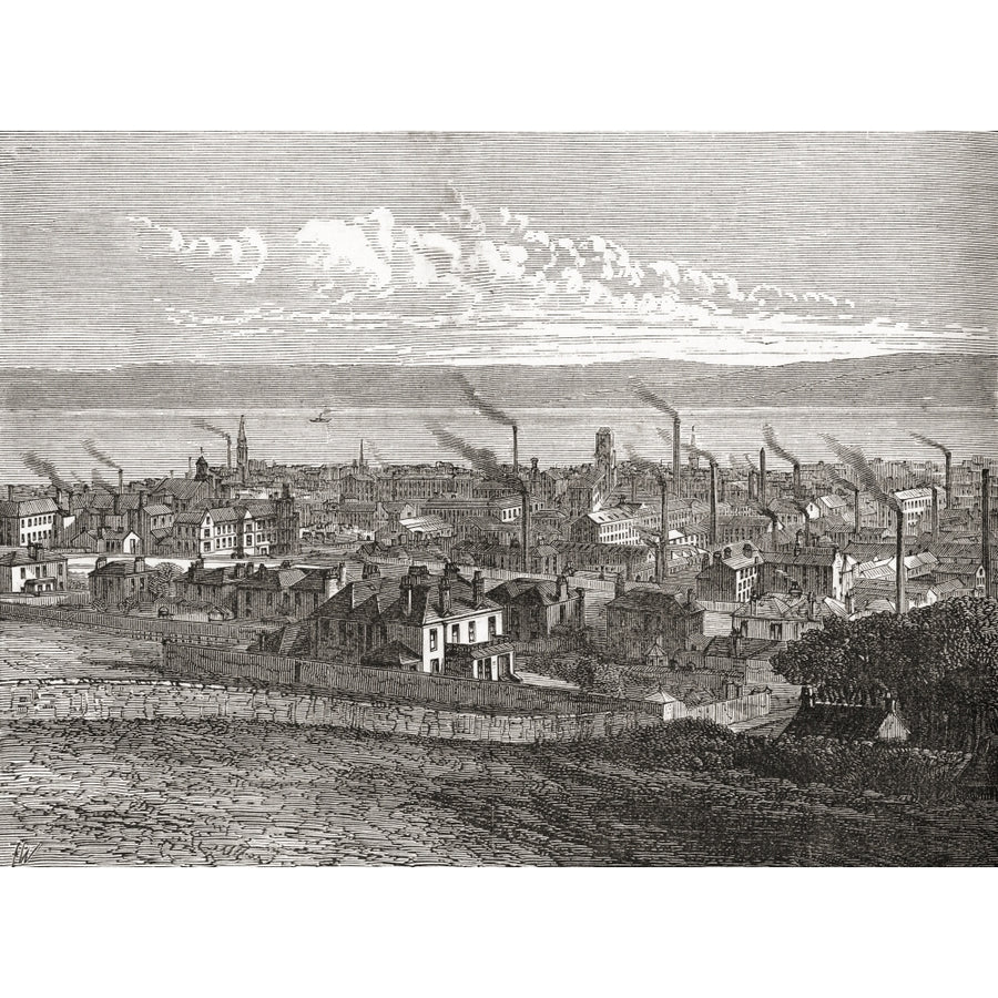 View of Dundee Scotland from The Law in the 19th century when the city had Image 1