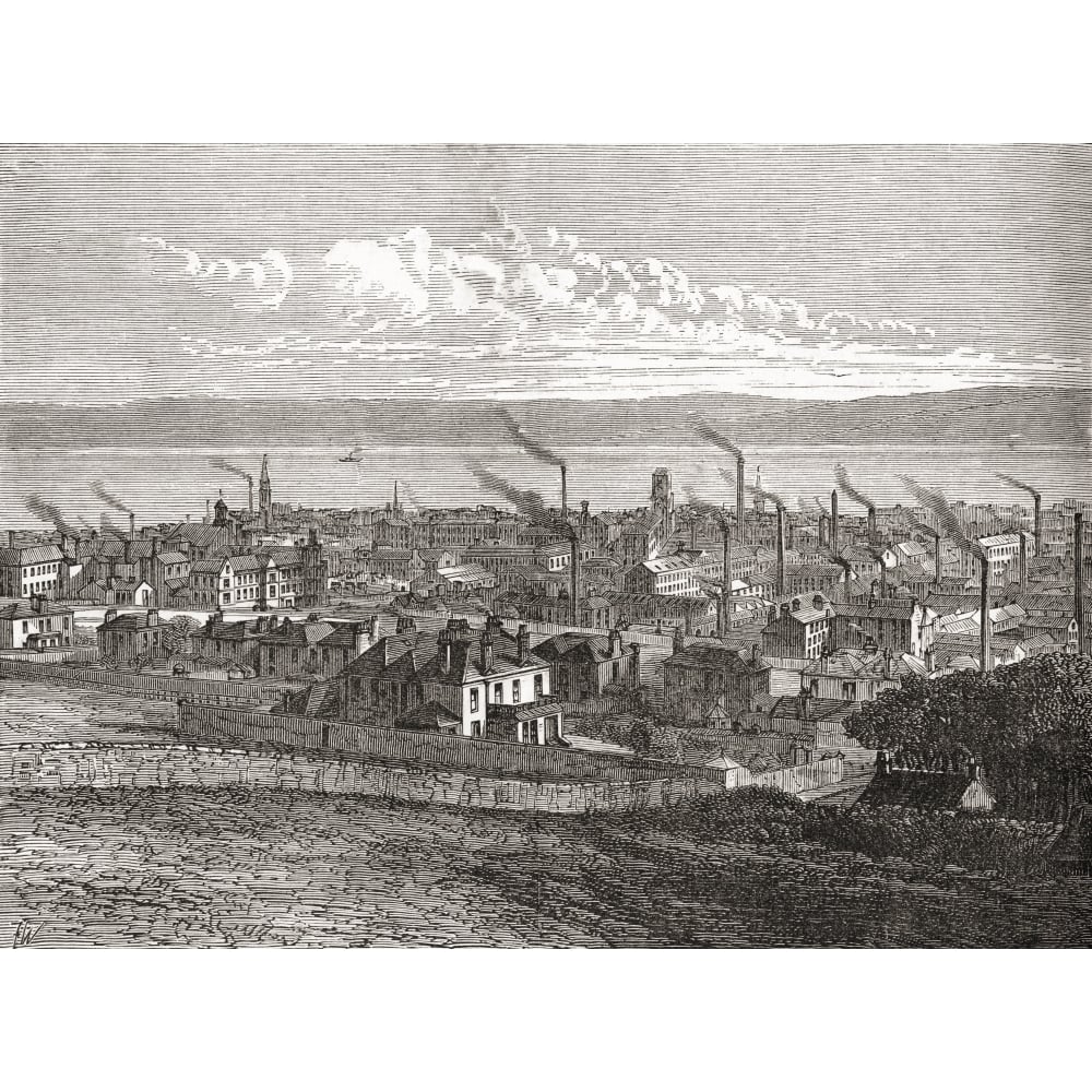 View of Dundee Scotland from The Law in the 19th century when the city had Image 1