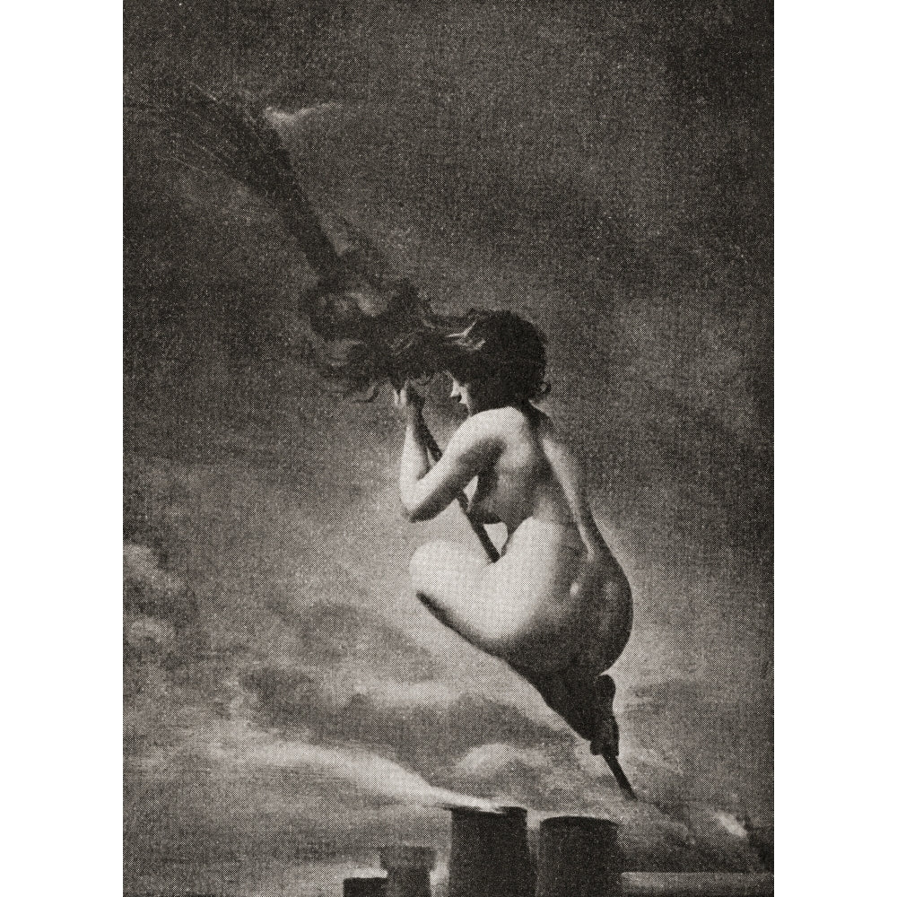 The Witch on her Broomstick after a work by L.R. Falero. From Illustrierte Image 1