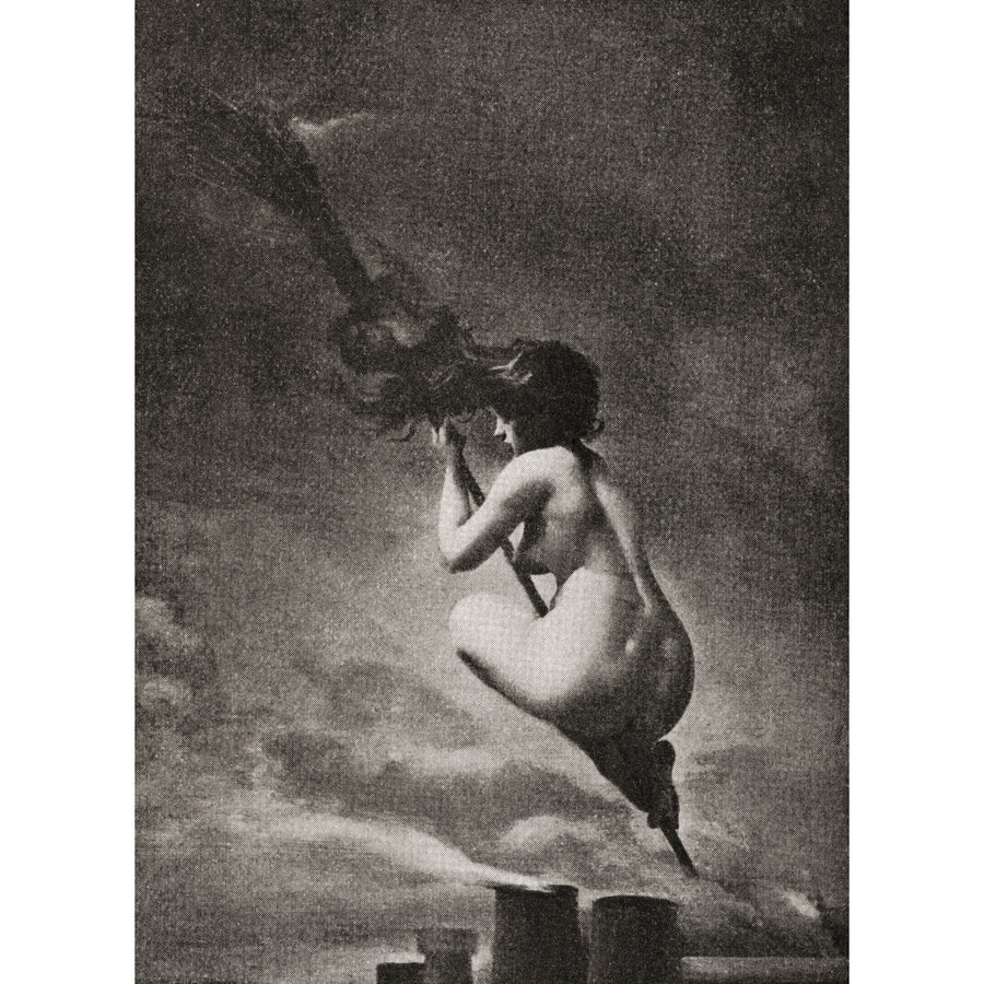 The Witch on her Broomstick after a work by L.R. Falero. From Illustrierte Image 1