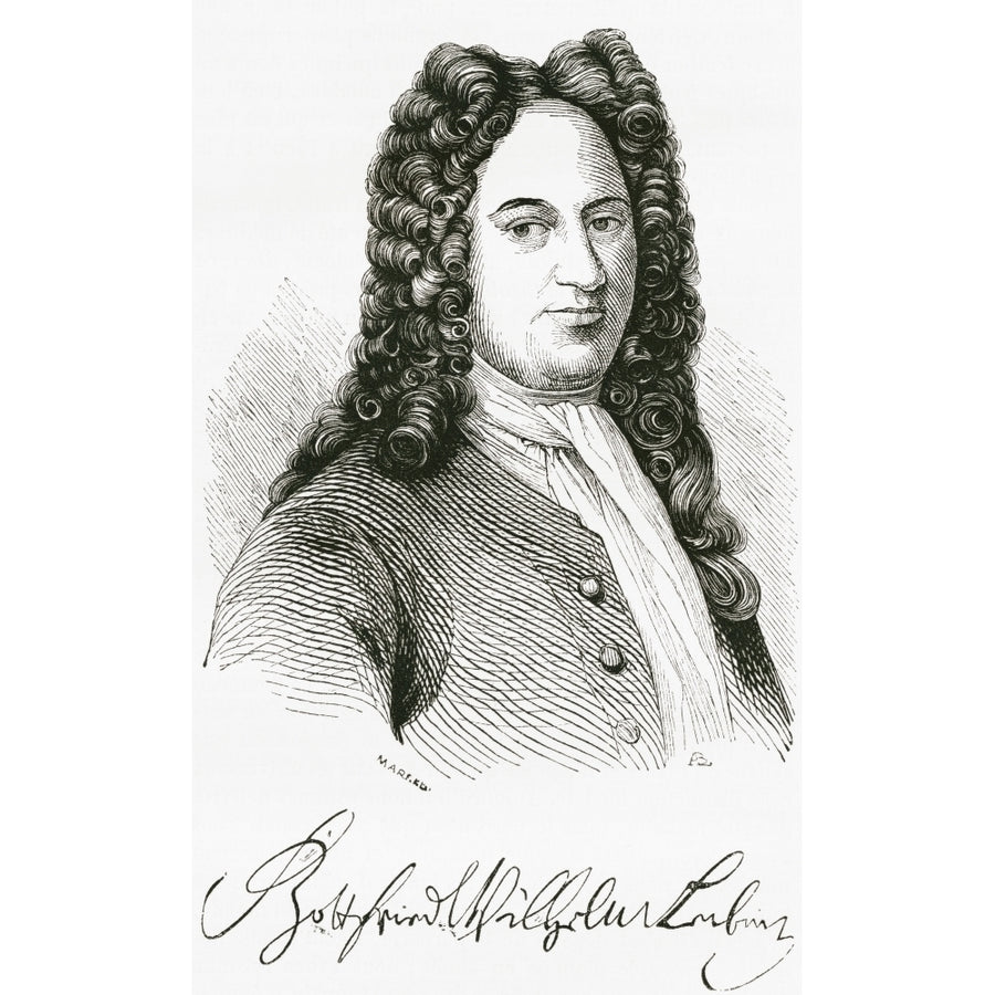 Gottfried Wilhelm von Leibniz 1646 Poster Print Image 1