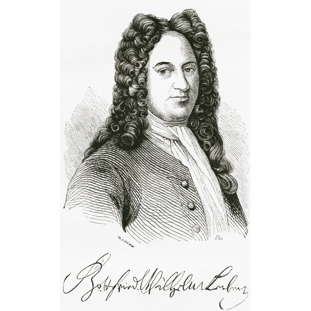 Gottfried Wilhelm von Leibniz 1646 Poster Print Image 2