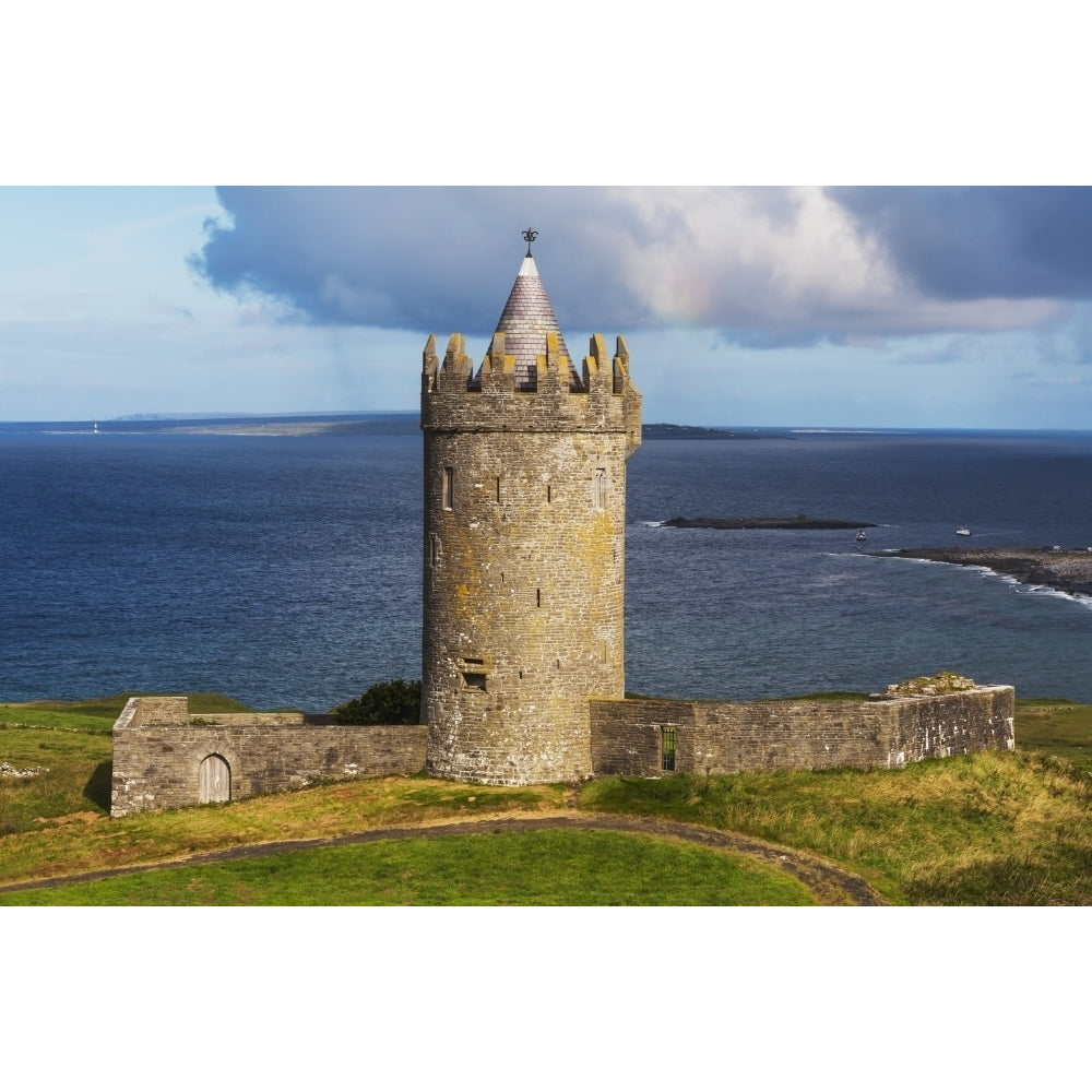 OBriens Tower near Doolin with Aran Island in the background; County Clare Ireland Poster Print Image 1