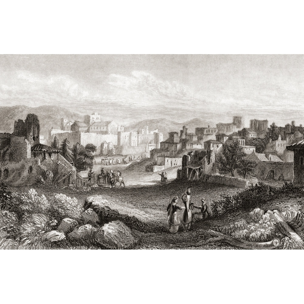 Bethlehem Palestine in the 19th century. From a 19th century print. Poster Print Image 1