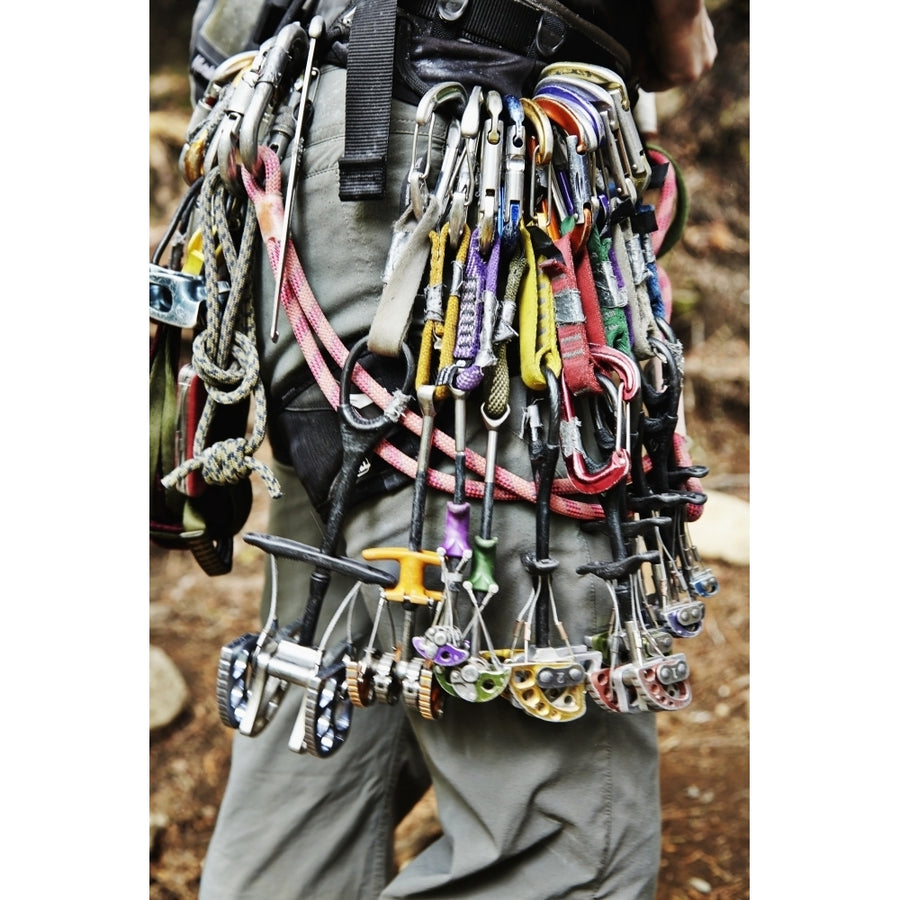 Rock climbing equipment in the Adirondacks; York USA Poster Print Image 1