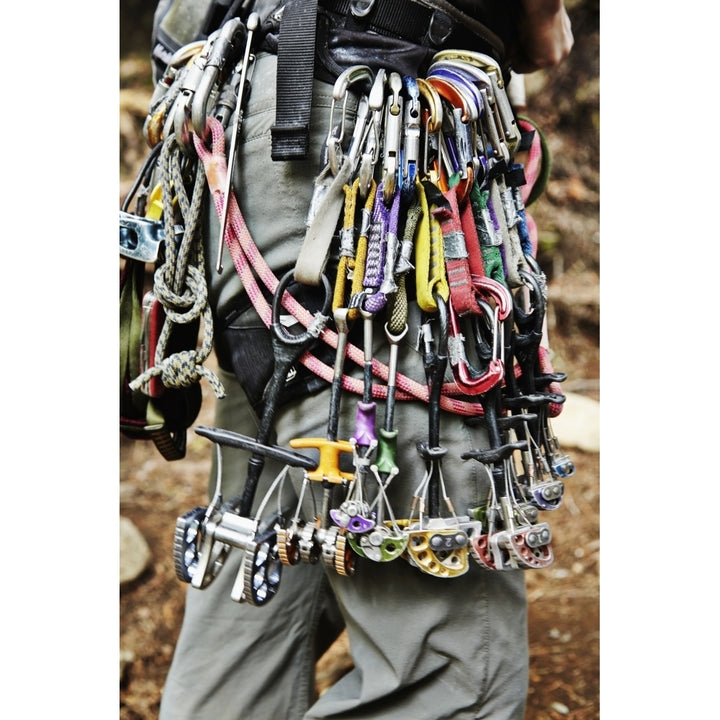 Rock climbing equipment in the Adirondacks; York USA Poster Print Image 2