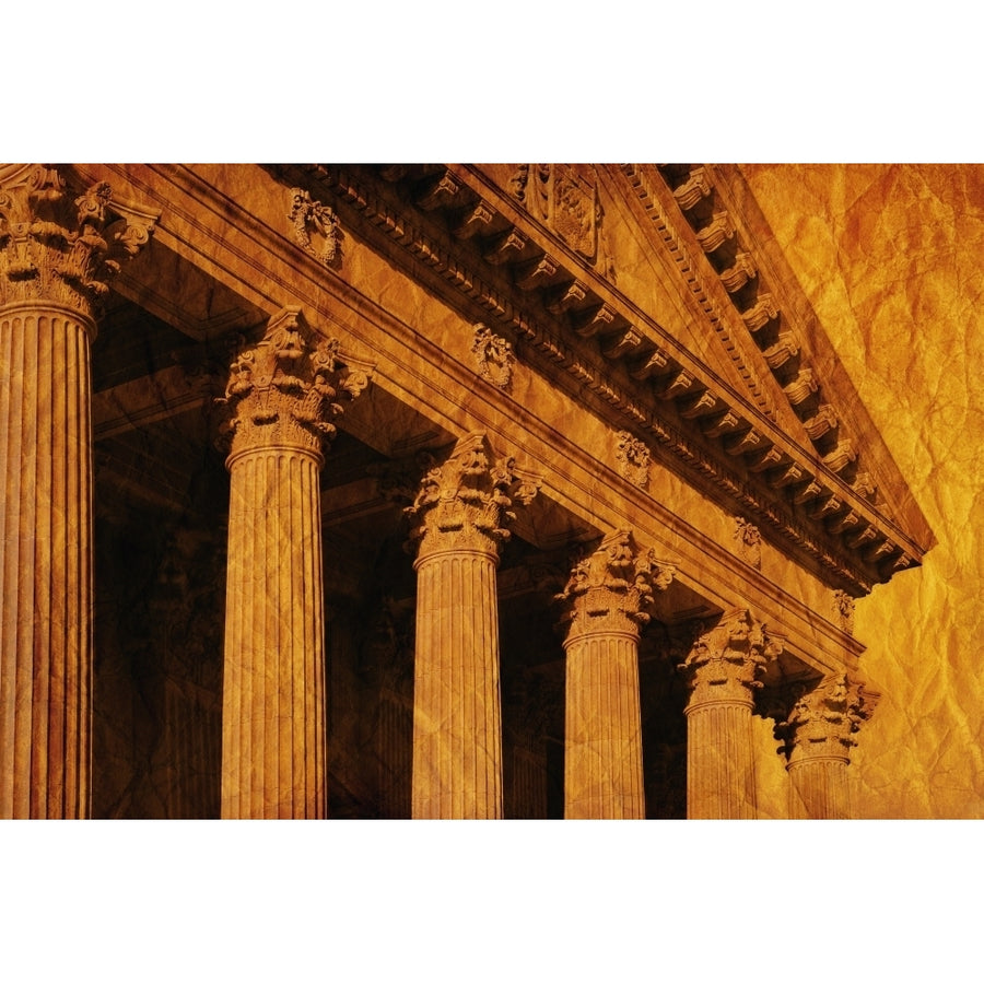 Columns And Fascia Of Greek Or Roman Style Building Poster Print Image 1