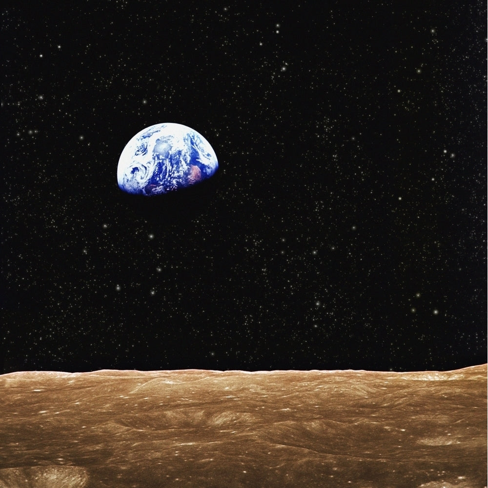 View Of Earth From The Moons Surface Poster Print Image 2