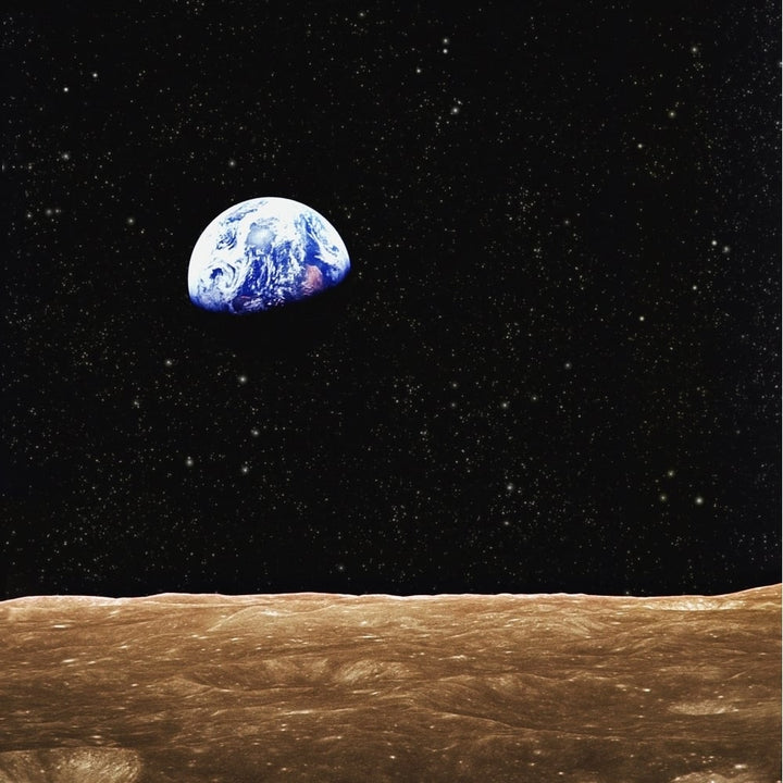 View Of Earth From The Moons Surface Poster Print Image 1