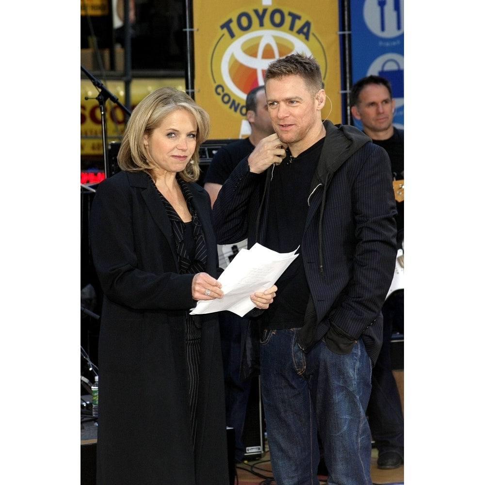 Katie Couric Bryan Adams On Stage For Nbc Today Show Concert Series With Bryan Adams Rockefeller Center York Ny Image 1